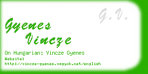 gyenes vincze business card